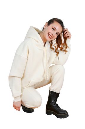 ست بالاتنه و پائین تنه نباتی زنانه بافتنی CANDİDUM - کد 896011882