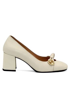 کفش پاشنه بلند کلاسیک نباتی زنانه چرم خالص Gizzelli shoes - کد 886709462