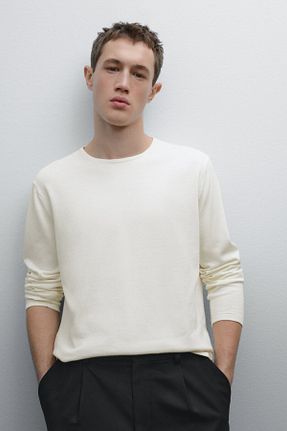 رویه سفید مردانه پنبه ای Massimo Dutti - کد 897242734