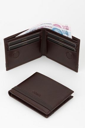 کیف دستی قهوه ای مردانه سایز متوسط Fossil - کد 897408021