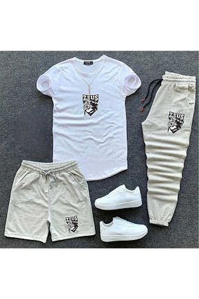 ست بالاتنه و پائین تنه سفید زنانه بافتنی Moda Glo - کد 896054111