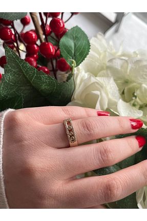 انگشتر استیل (فولاد) طلائی زنانه استیل (فولاد) Asteria Jewelry - کد 816213775
