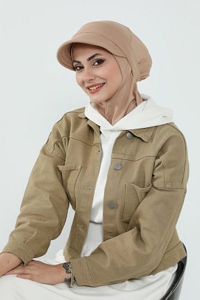 کلاه شنای حجاب قهوه ای زنانه Aisha