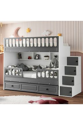 تختخواب دو طبقه طوسی Suntalam CSM MODULER MOBİLYA - کد 896061315