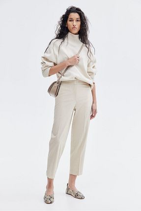 شلوار بژ زنانه پاچه تنگ H&M - کد 896069201