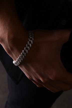 دستبند نقره سفید مردانه 925 عیار Ricco Jewellery - کد 896079752