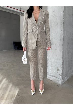 کت و شلوار زرد زنانه یقه کتی Female Clothing - کد 897266768