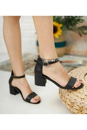 کفش پاشنه بلند کلاسیک مشکی زنانه چرم مصنوعی PABUCH - کد 896090127