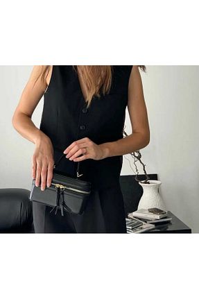 کیف دوشی مشکی زنانه چرم مصنوعی Barbaris - کد 896090772