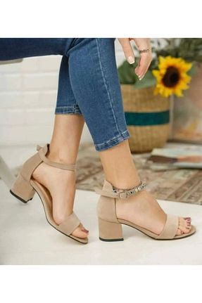 کفش پاشنه بلند کلاسیک قهوه ای زنانه چرم مصنوعی PABUCH - کد 896089422
