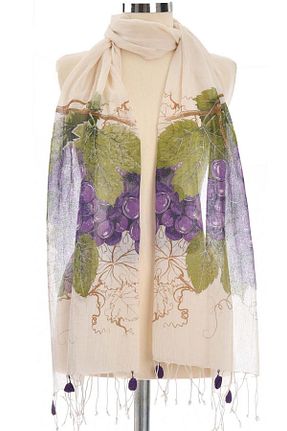 دستمال گردن نباتی زنانه پنبه ای Dosimira - کد 34433798