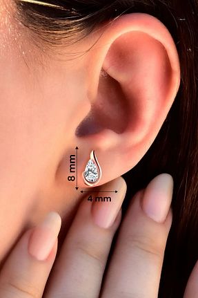 گوشواره نقره صورتی زنانه 925 عیار jelux silver - کد 834001650