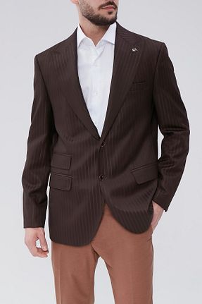 کت قهوه ای مردانه اسلیم فیت Kadir Büyükkaya - کد 846316845