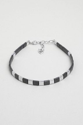 دستبند نقره طوسی مردانه 925 عیار So Chic - کد 888122538