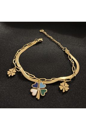 دستبند استیل (فولاد) طلائی استیل (فولاد) Zeyn - کد 896114866