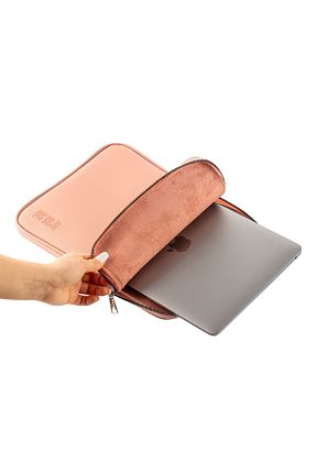 کیف لپ تاپ و مدارک صورتی زنانه چرم مصنوعی LOS CAJA - کد 893845380