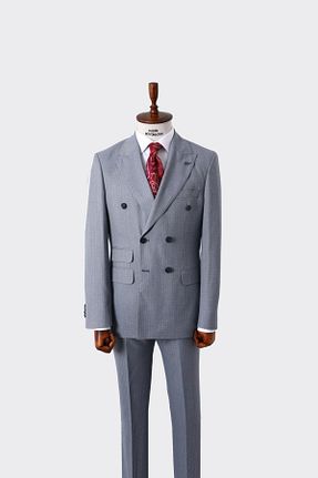 کت و شلوار متالیک مردانه یقه پرستوئی Kadir Büyükkaya - کد 847352041