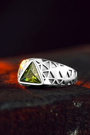 انگشتر نقره سبز مردانه 925 عیار Ring Of The King - کد 896153594
