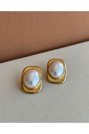 گوشواره استیل (فولاد) زرد زنانه استیل (فولاد) RiRi Store - کد 896162672