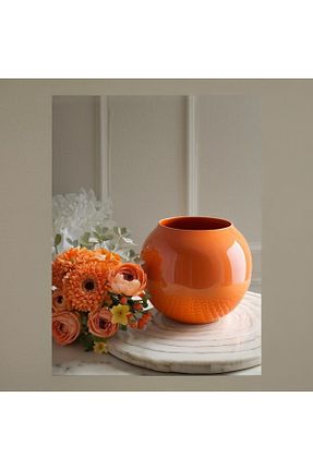 گلدان نارنجی شیشه Lui Tasarım - کد 343488474