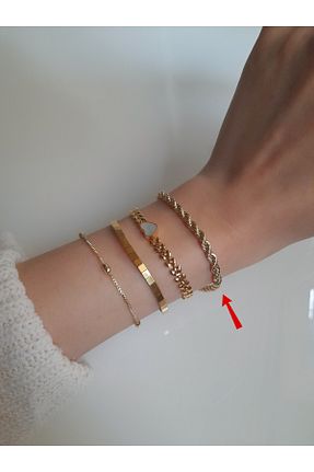 دستبند استیل (فولاد) زرد زنانه استیل (فولاد) MyCarya Jewelry - کد 884112542