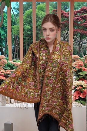 شال قهوه ای زنانه onliecraft - کد 896163729