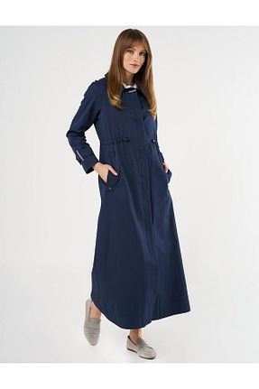 مانتو بلند حجاب سرمه ای زنانه Kayra - کد 896217229