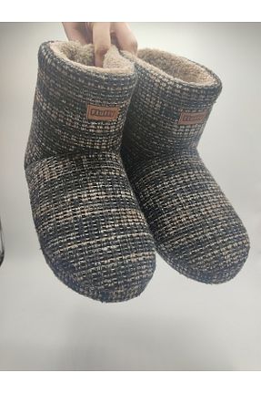 بوت خانگی قهوه ای مردانه جیر fluffy - کد 896230579