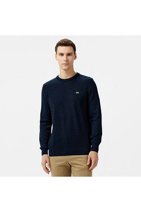 پلیور سرمه ای مردانه ساده Lacoste - کد 889973000