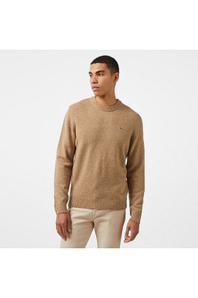 پلیور قهوه ای مردانه ساده Lacoste - کد 877500335