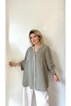 پیراهن طوسی زنانه اورسایز LADY RIVSD - کد 896261508