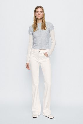شلوار بژ زنانه پنبه ای Massimo Dutti - کد 893310700