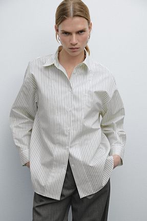 پیراهن سفید زنانه رگولار Massimo Dutti - کد 893555061