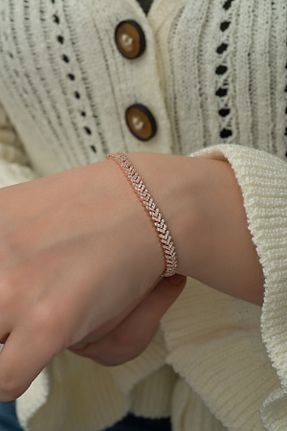 دستبند نقره زرد زنانه 925 عیار Adieu Silver - کد 901854095