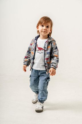 بادگیر و بارانی طوسی بچه گانه پنبه ای Chicsy Baby - کد 899582205