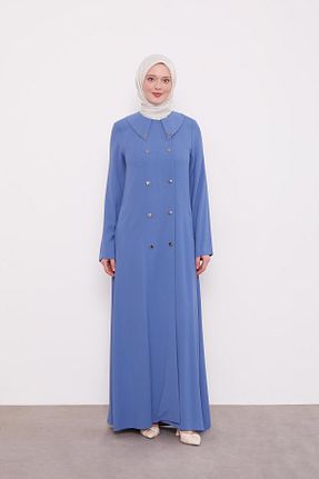 کلاه و ابایا سرمه ای زنانه پنبه پلی استر Levidor - کد 896293427