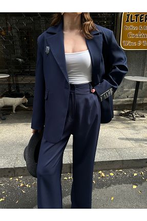 کت بلیزر سرمه ای زنانه Blazer VOLT CLOTHİNG - کد 896296554