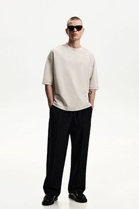 شلوار مشکی مردانه پنبه ای Bershka - کد 896292752