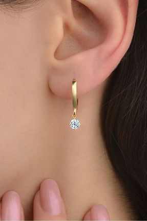 گوشواره نقره طلائی زنانه 925 عیار jelux silver - کد 791947526