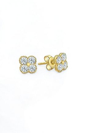 گوشواره نقره طلائی زنانه 925 عیار jelux silver - کد 792531294