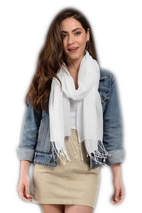 دستمال گردن سفید زنانه پنبه ای Dosimira - کد 34495087