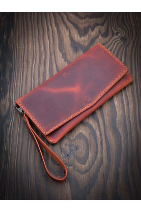 کیف پول نارنجی زنانه ابعاد بزرگ MY Leather - کد 732370284