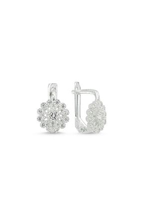 گوشواره نقره سفید بچه گانه 925 عیار jelux silver - کد 49758600