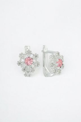 گوشواره نقره سفید بچه گانه 925 عیار jelux silver - کد 50500129