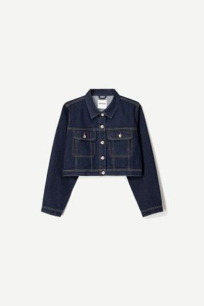 کت آبی زنانه اسلیم Bershka - کد 896345794
