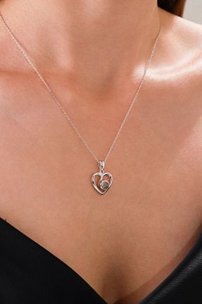 گردنبند نقره سفید زنانه 925 عیار Ricco Jewellery - کد 896345788
