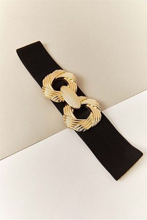 کمربند مشکی زنانه چرم مصنوعی Paçuli Moda - کد 239016230