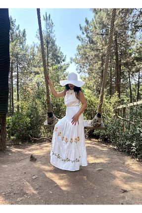 لباس سفید زنانه بافتنی moneta boutique - کد 841365166