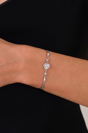 دستبند نقره طوسی زنانه 925 عیار Ricco Jewellery - کد 896345991