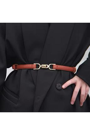 کمربند قهوه ای زنانه چرم مصنوعی MODAM HİFA - کد 896344625